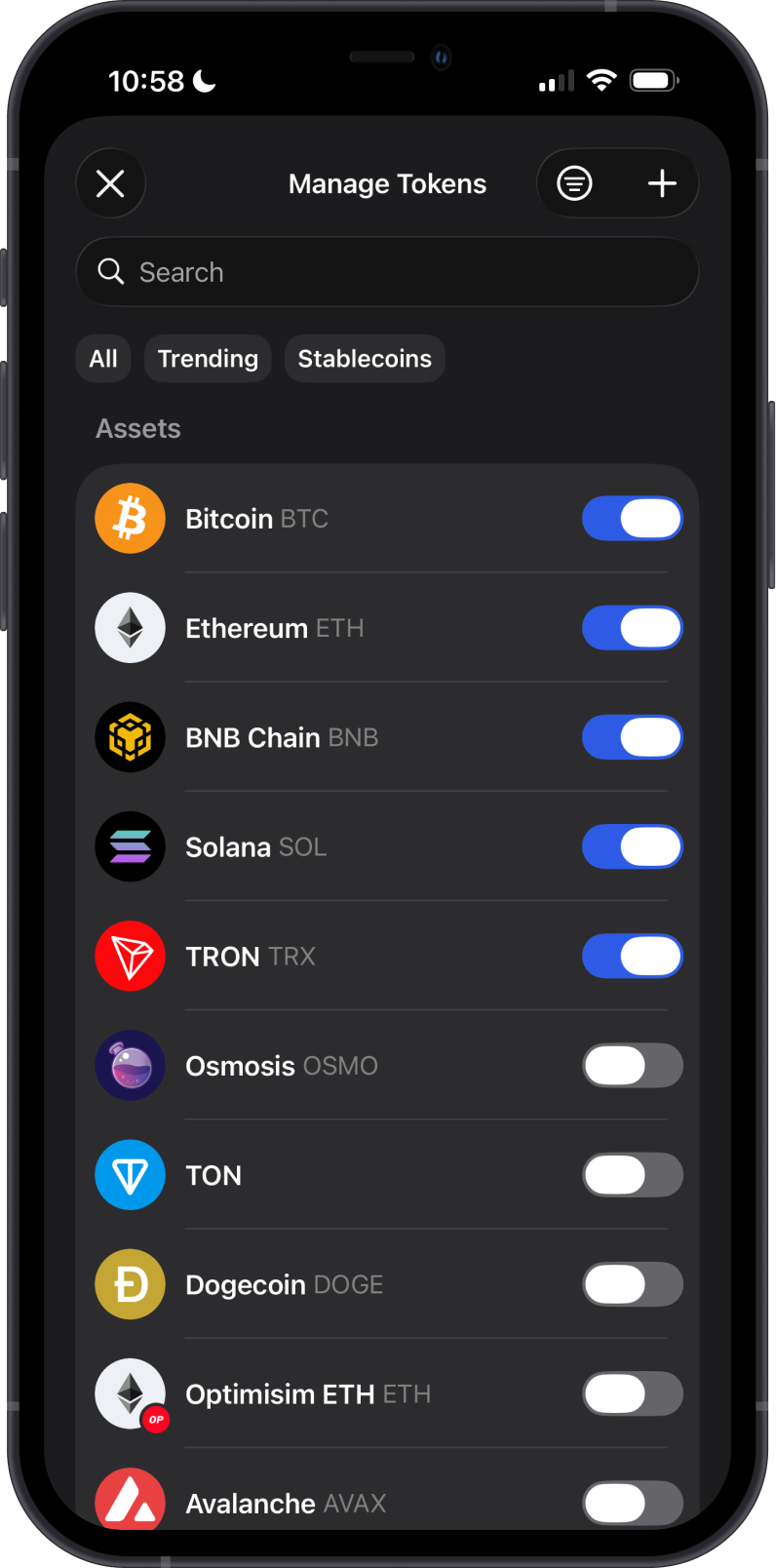 Manage Tokens