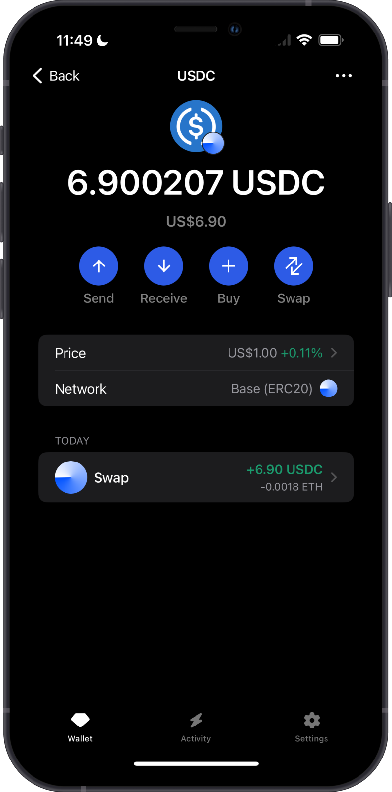 USDC ERC20 on BASE