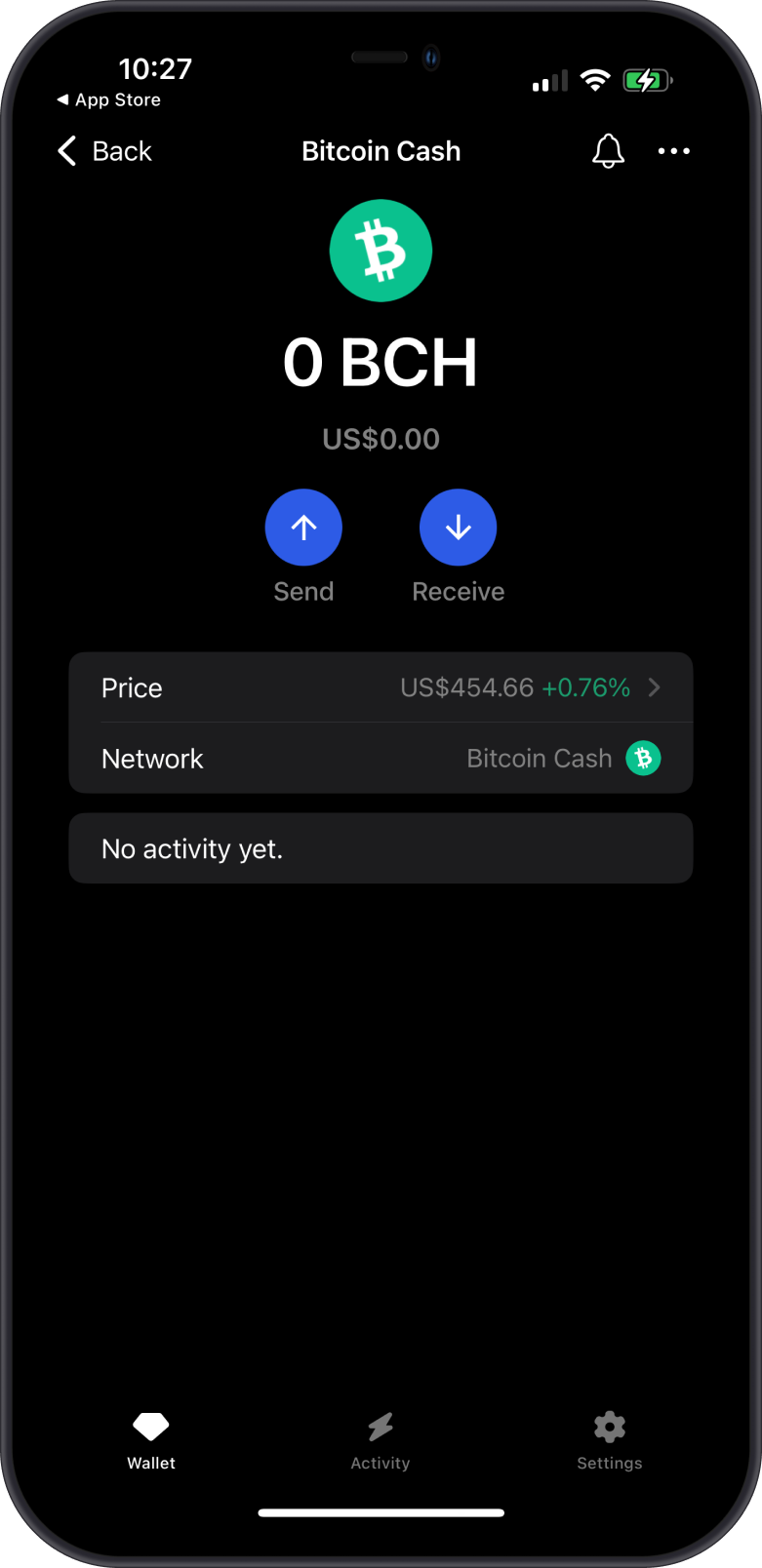 Bitcoin Cash on Gem Wallet