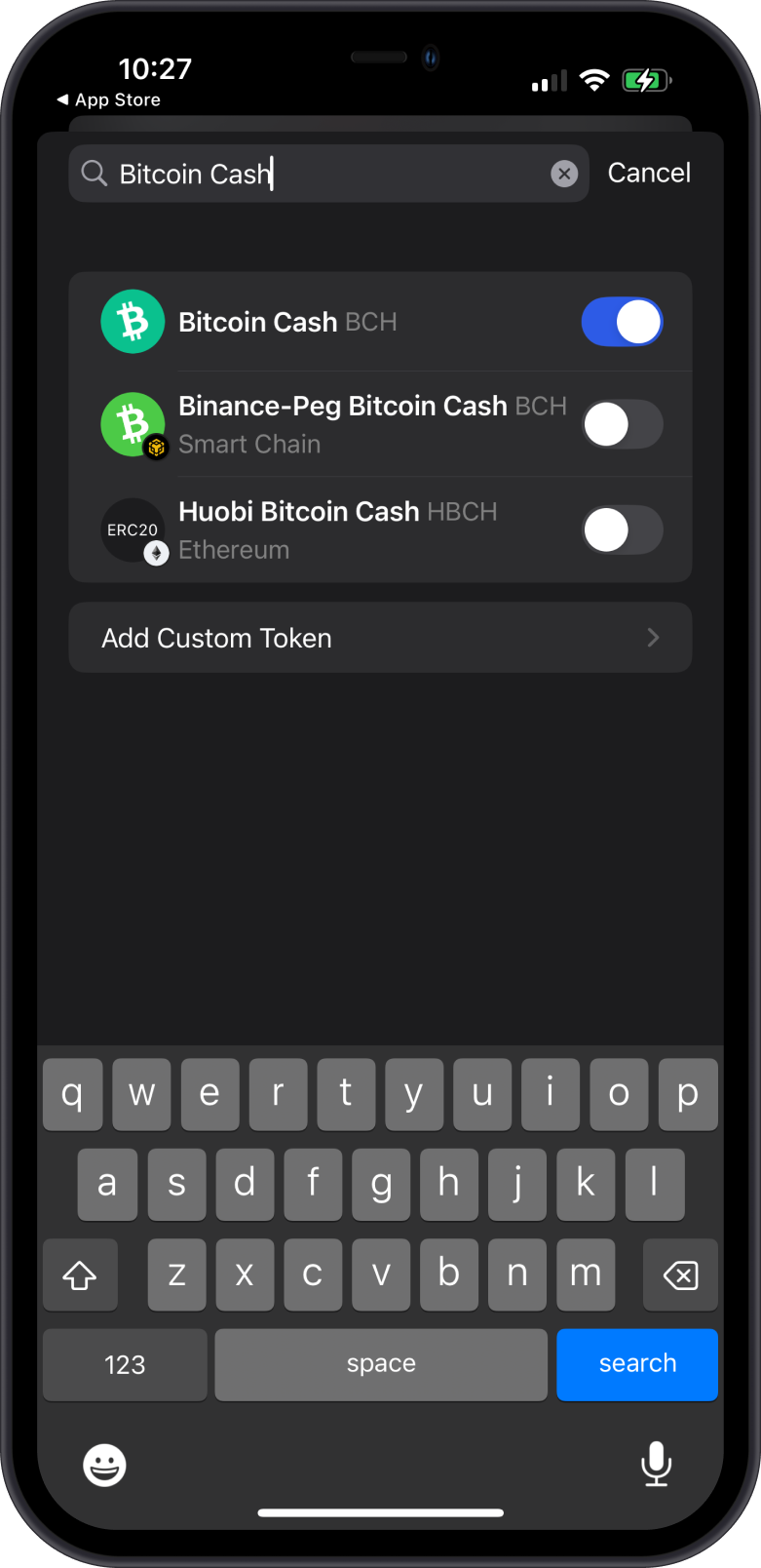 Buying Bitcoin Cash with Gem Wallet