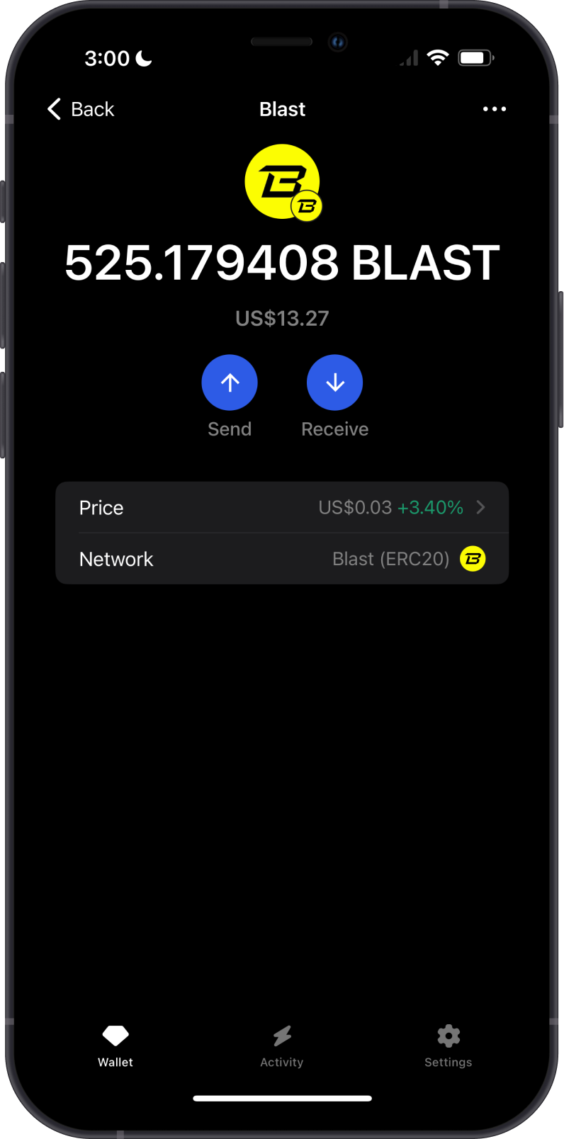 BLAST ETH on GEM Wallet