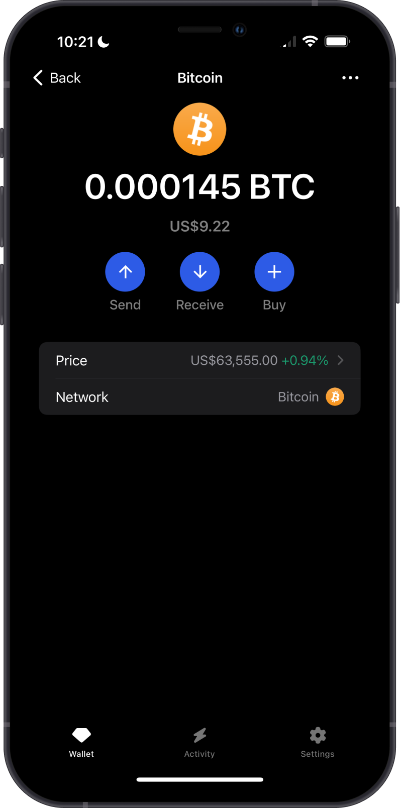 Bitcoin on Gem Wallet