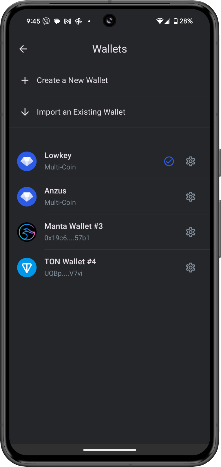 Wallet List