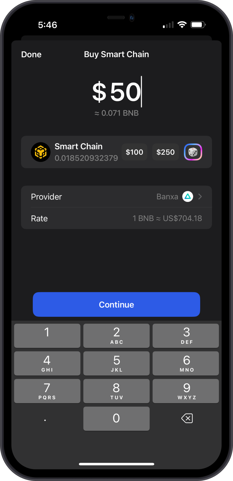 Buy Smart Chain on Banxa