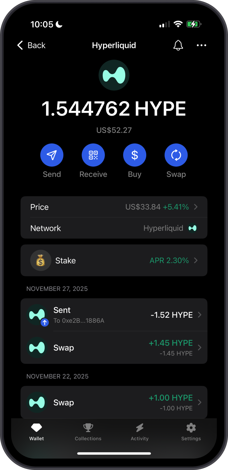 Hyperliquid on GemWallet