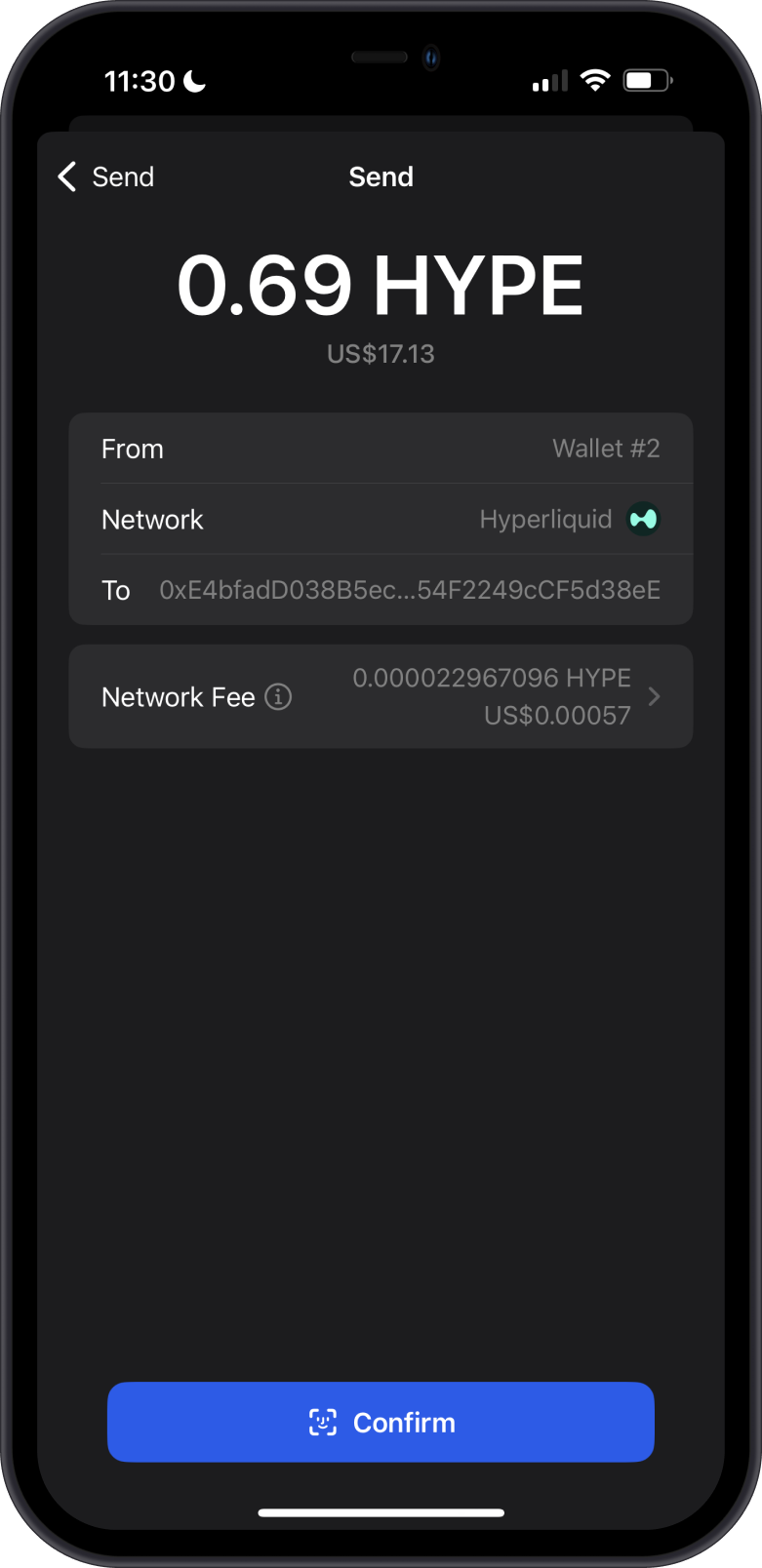 Send Hyperliquid on GemWallet