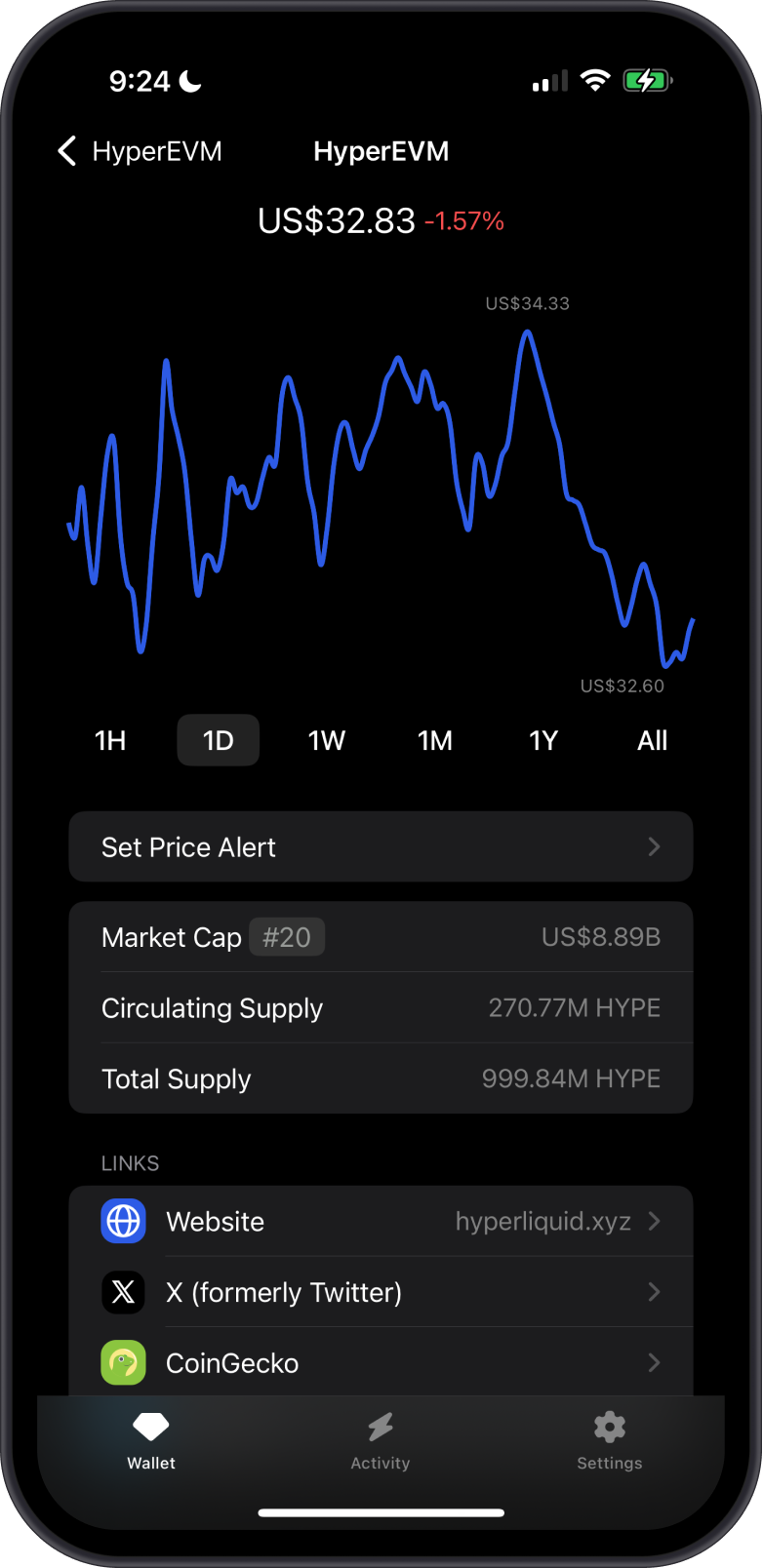 HyperEVM on GemWallet 2
