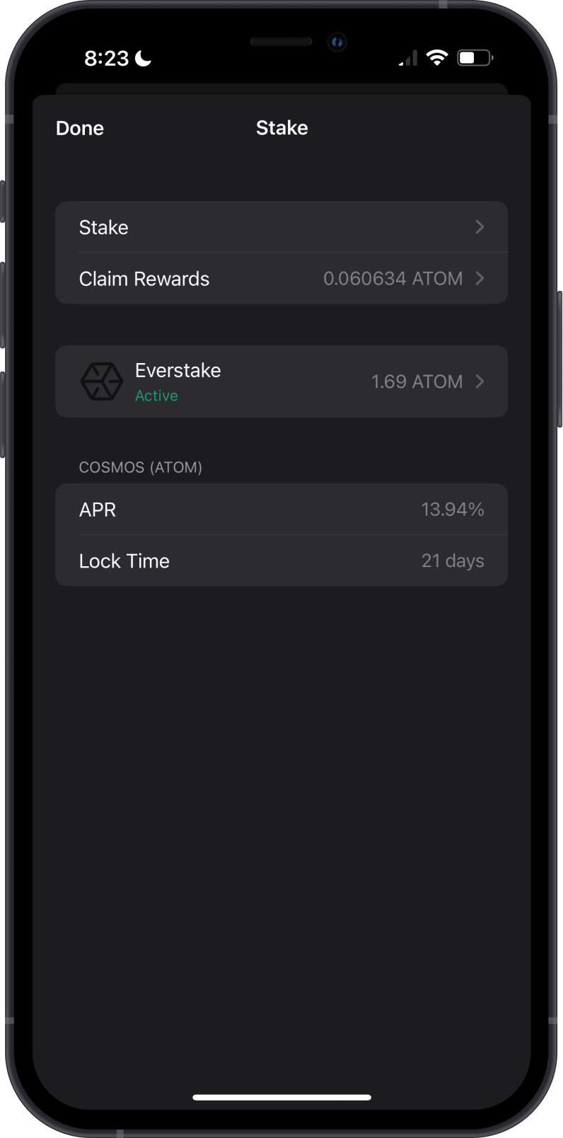 Lock Time ATOM