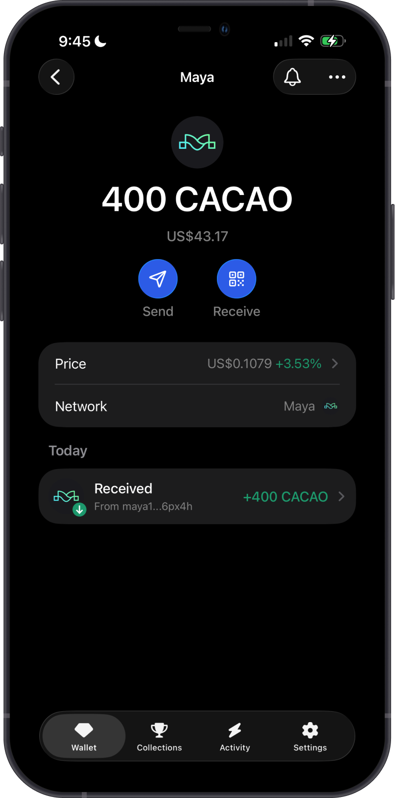 MAYAChain on Gem Wallet