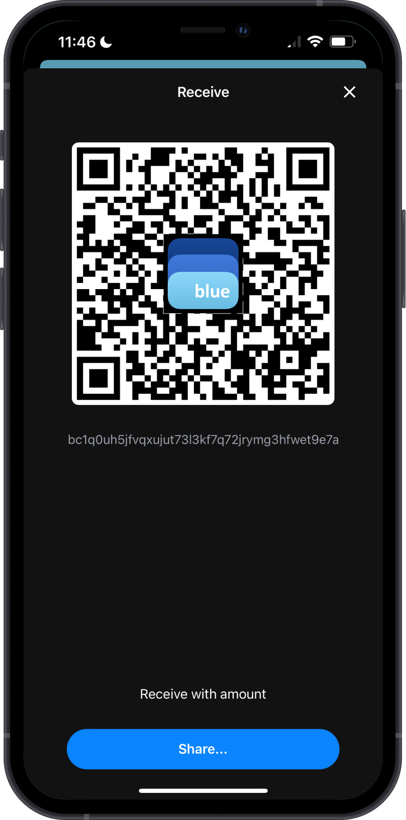 BTC Address on BlueWallet