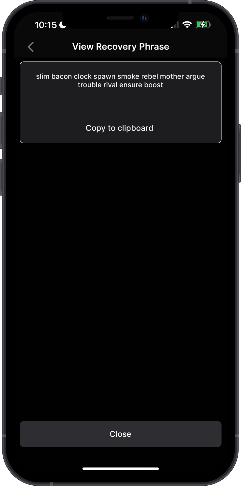 Secret Phrase on Keplr Wallet