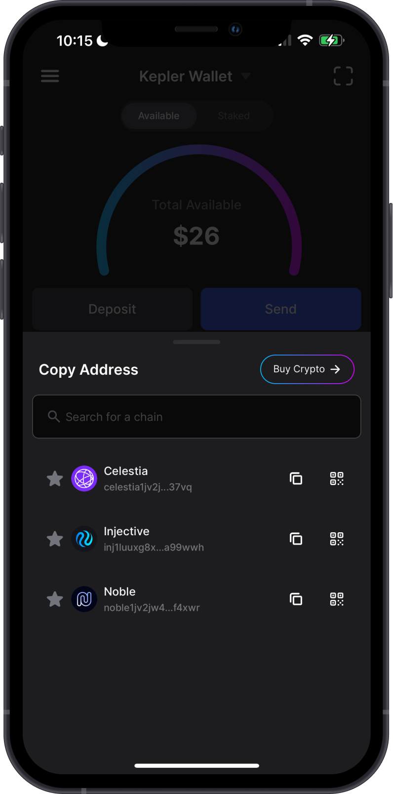 INJ Address on Keplr Wallet