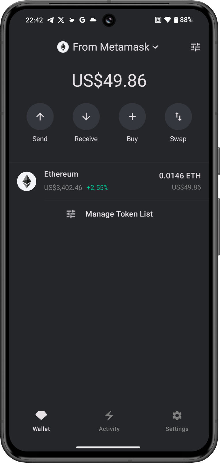 Successfully Migrated Metamask to Gem Wallet