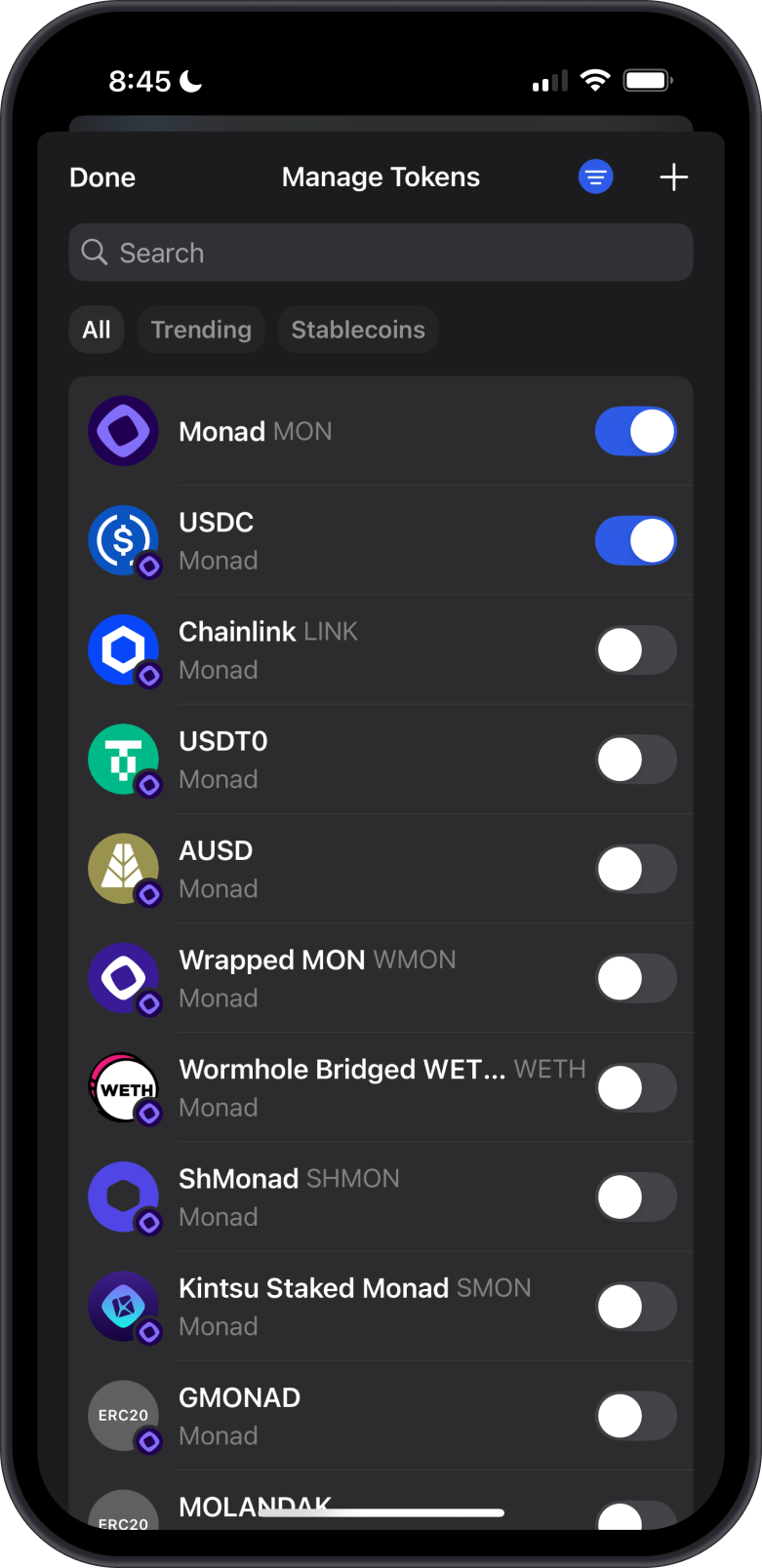 USDC Monad ERC20 on GemWallet