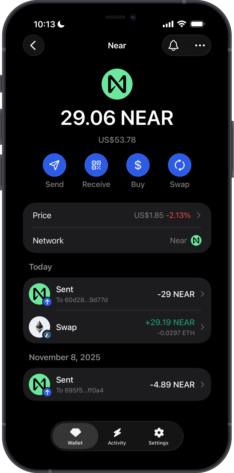 NEAR on Gem Wallet