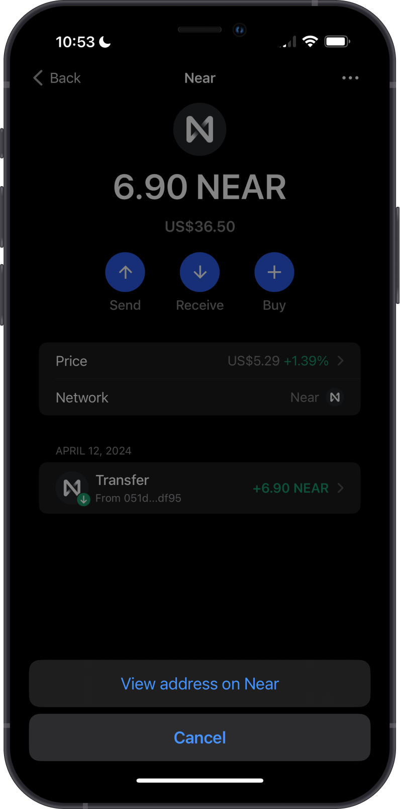 View NEAR Balance on Gem Wallet