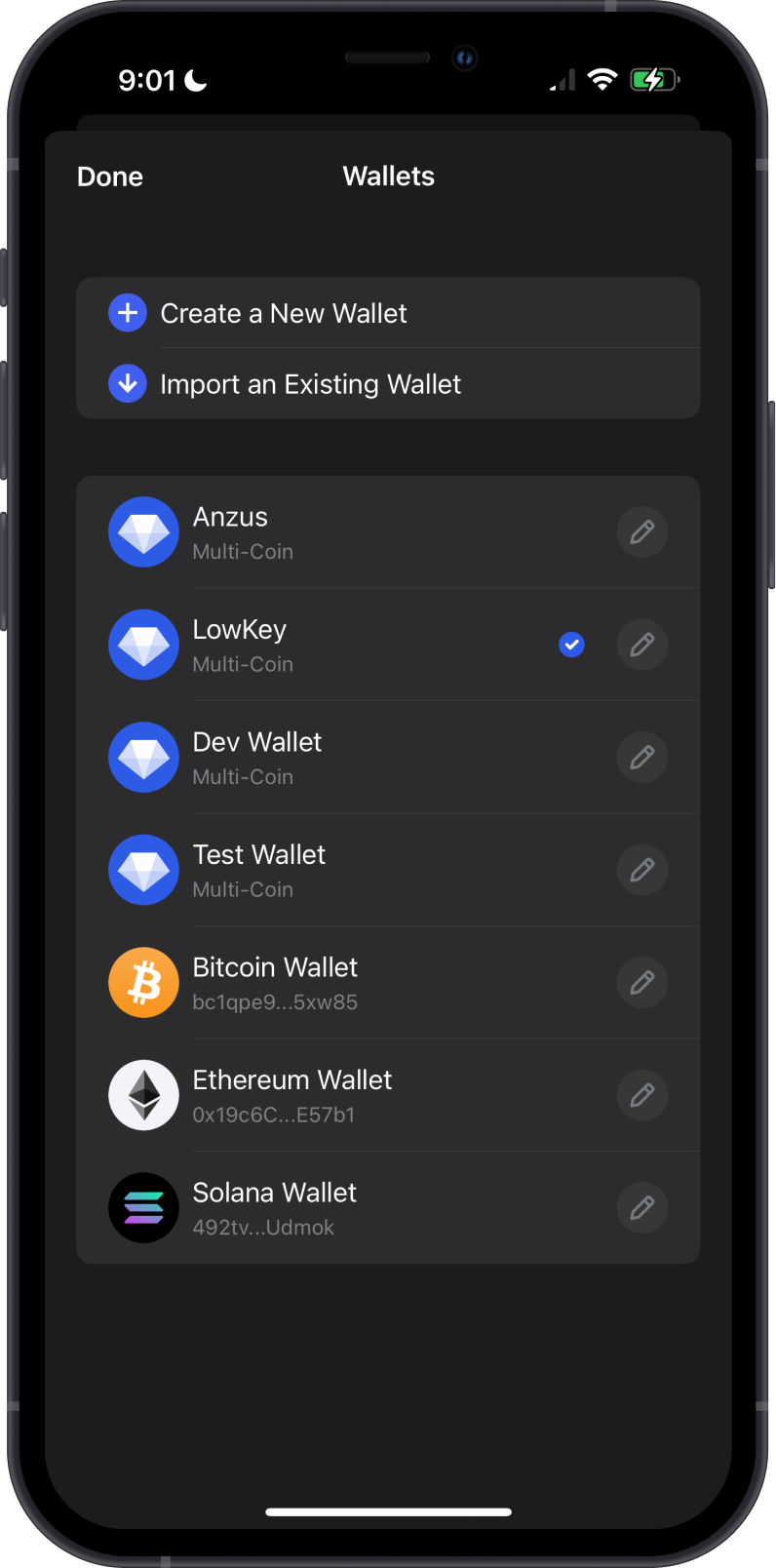 List of Wallets