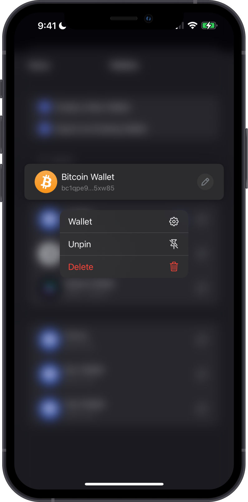 Unpin Wallet