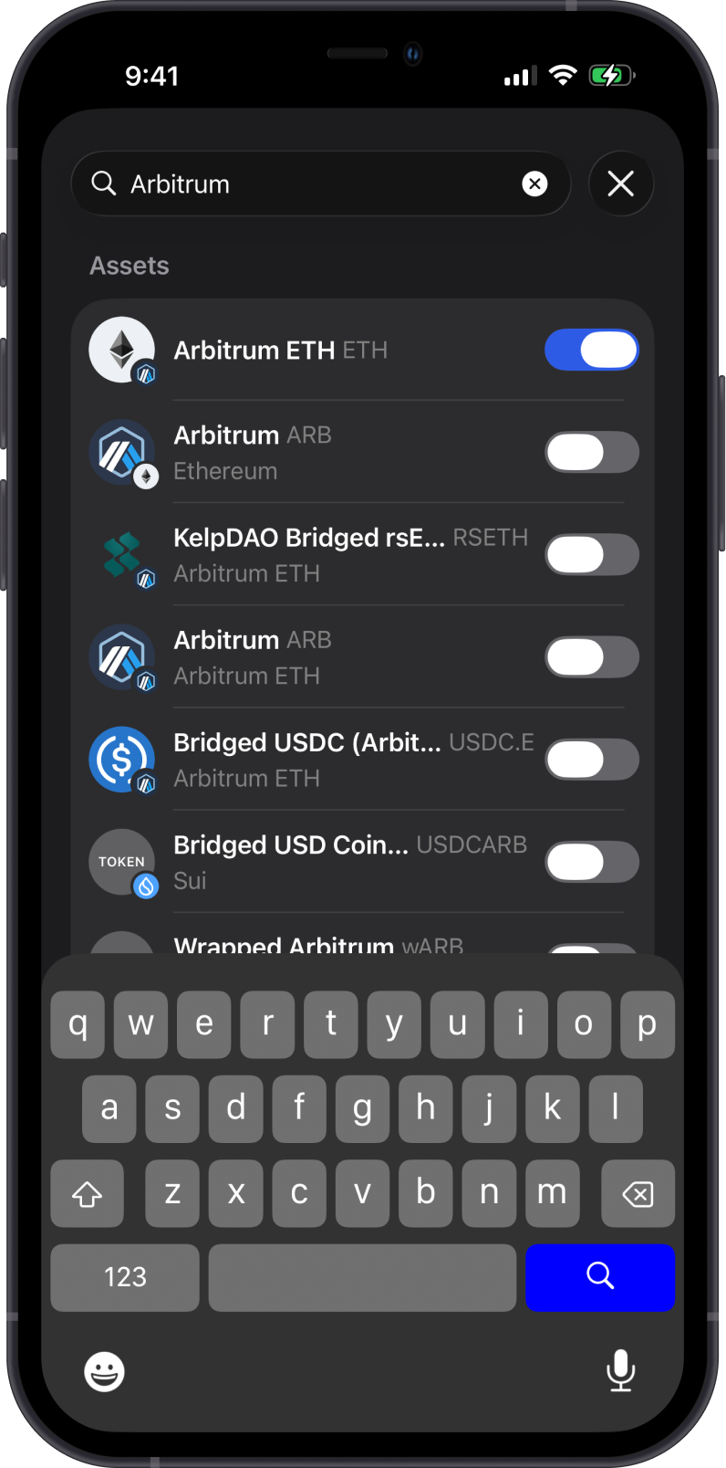 Enable Arbitrum ETH
