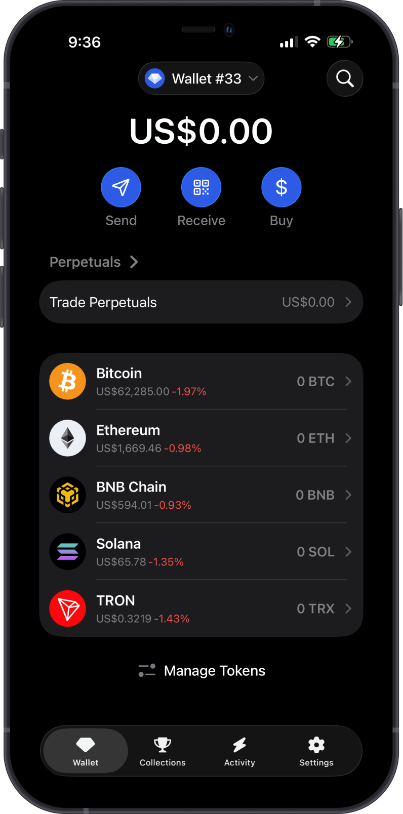 Trade Perpetuals from Wallet