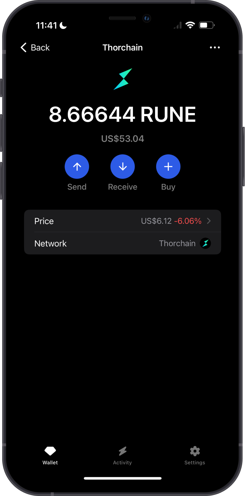 THORChain on Gem Wallet