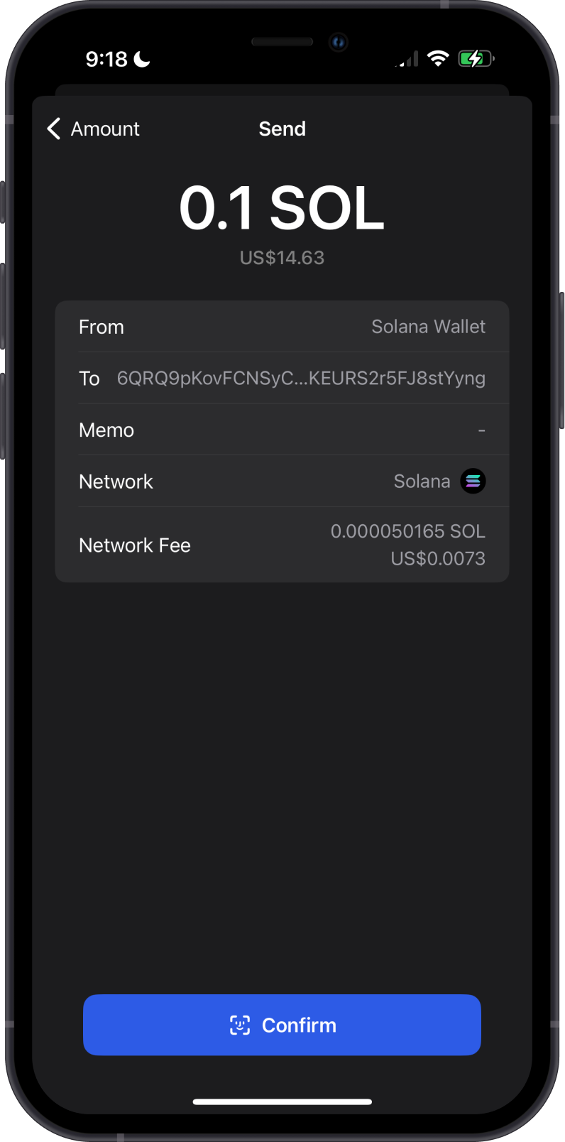 Network Fee when Sending SOL