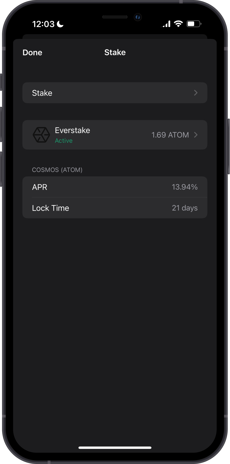 Cosmos Stake Details