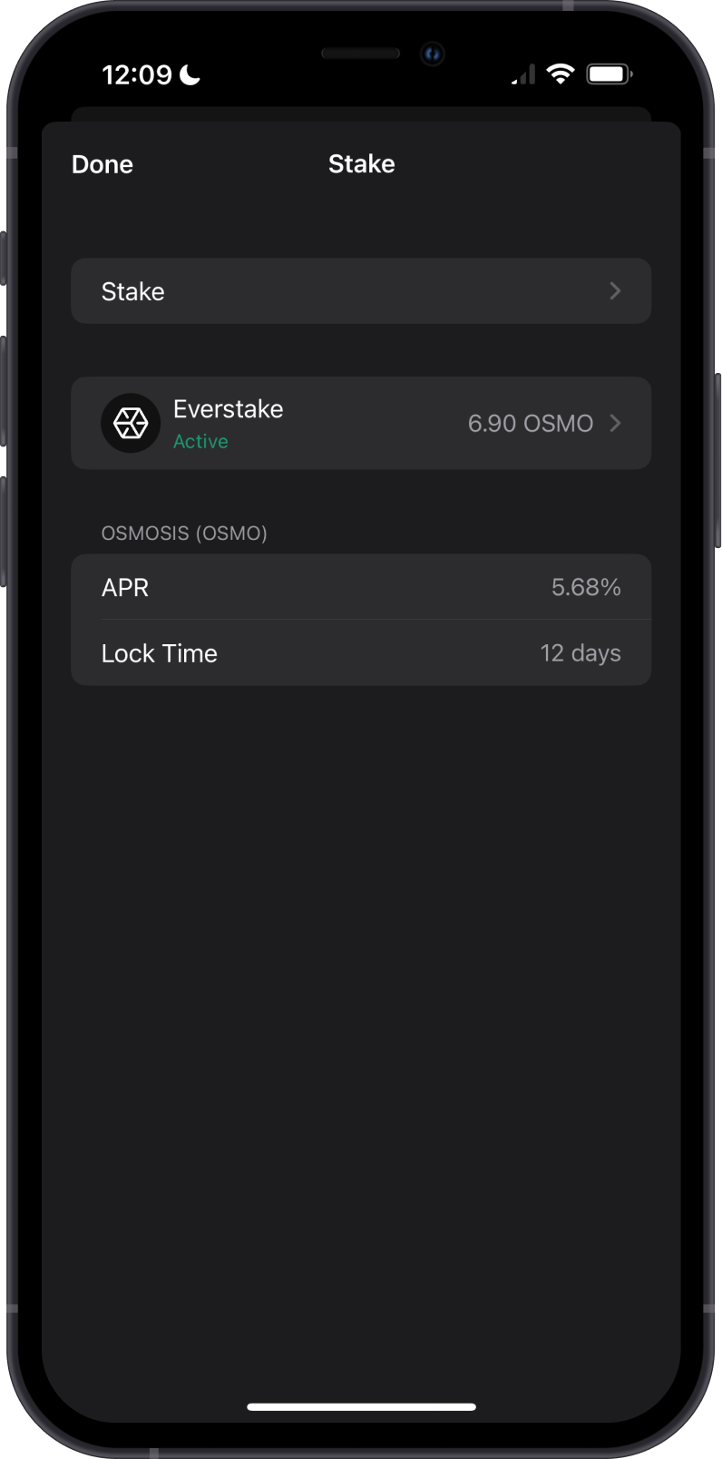 Osmosis Stake Details