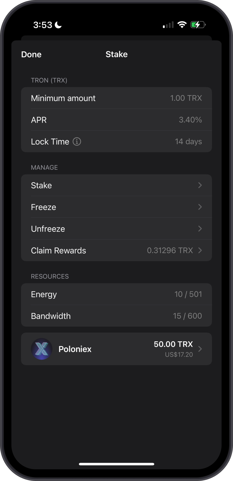 Staking Successful