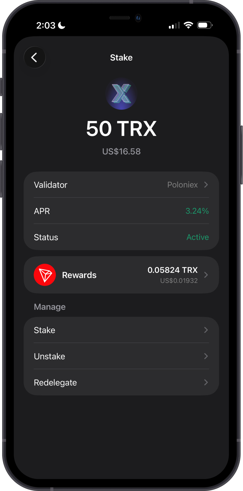 Stake Details