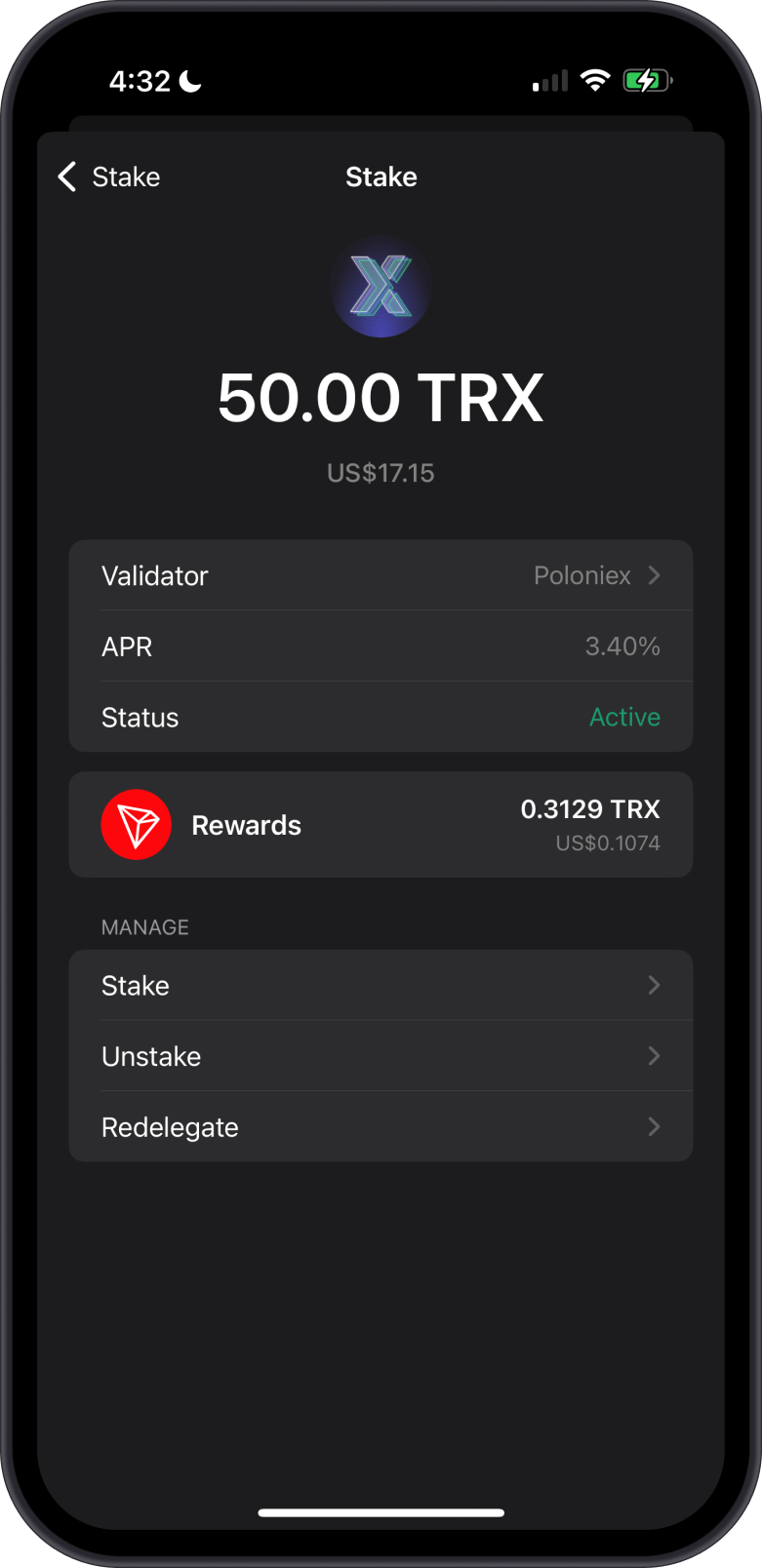 Stake Details