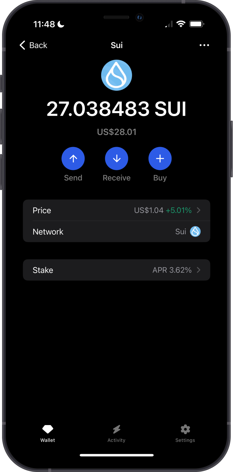 Sui on Gem Wallet