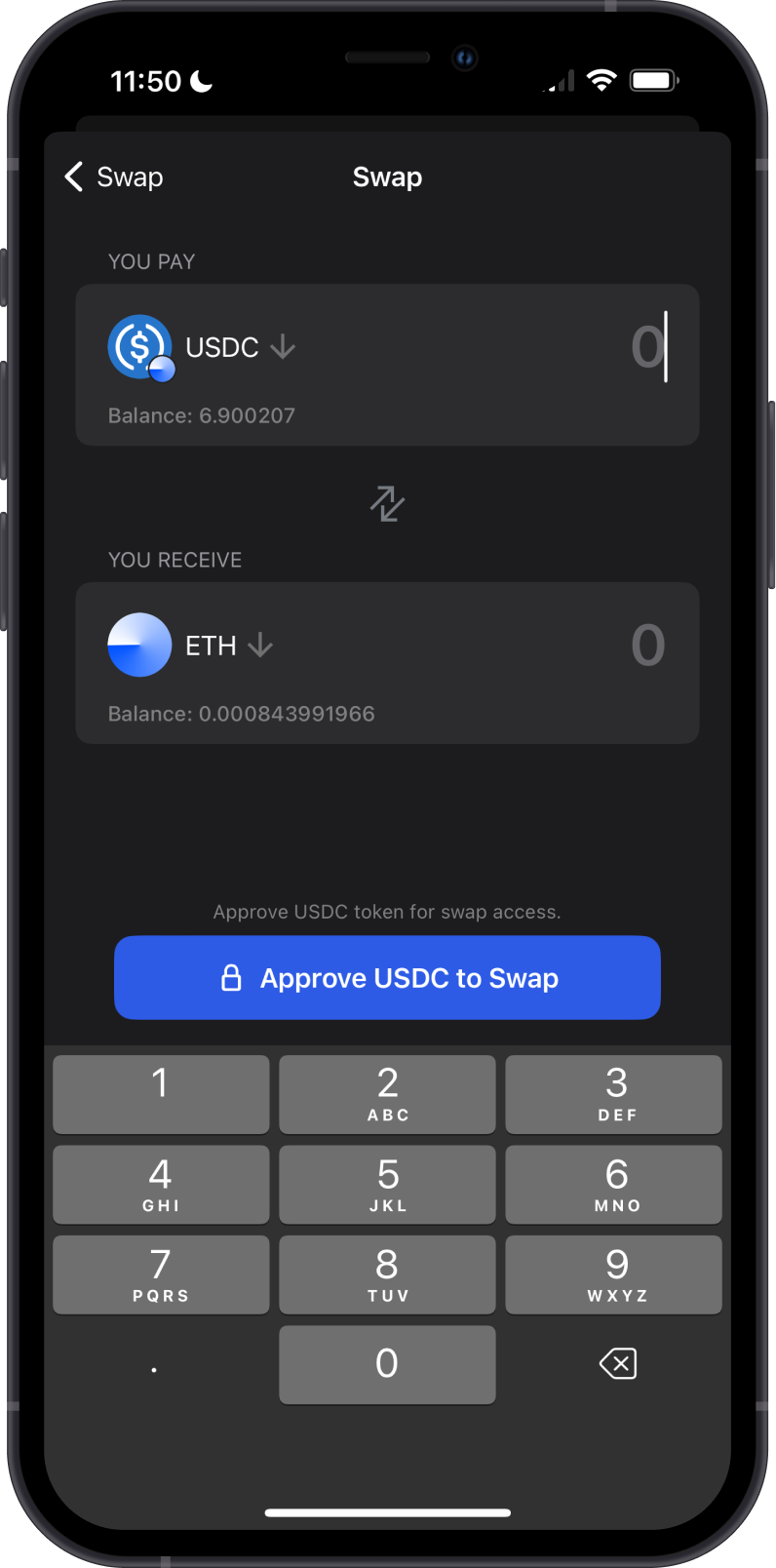 Approve Token to Swap