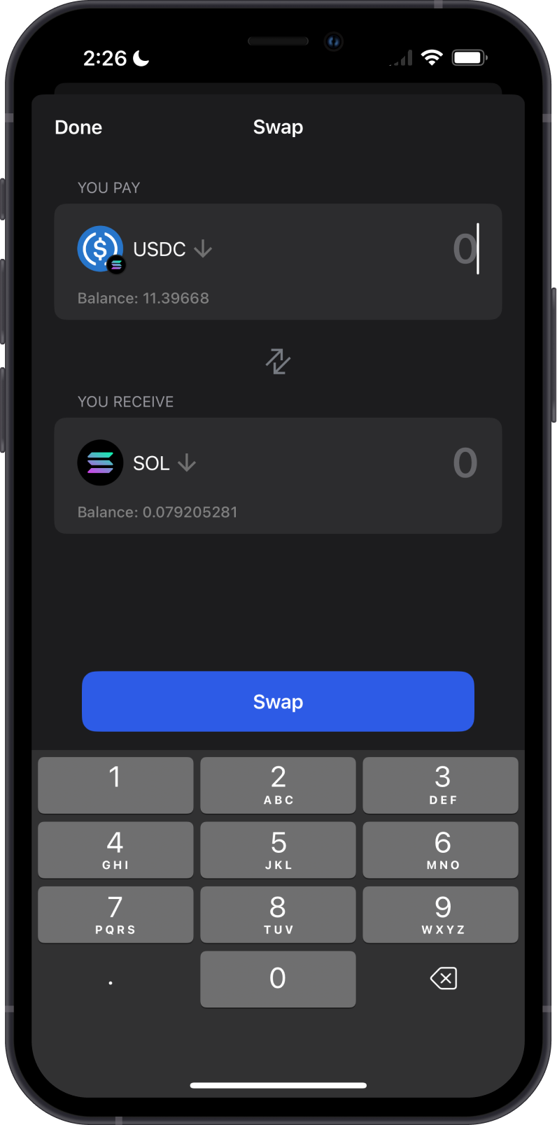 Select Token to Swap