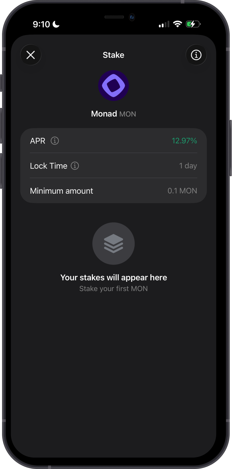 Staking Details Not Showing