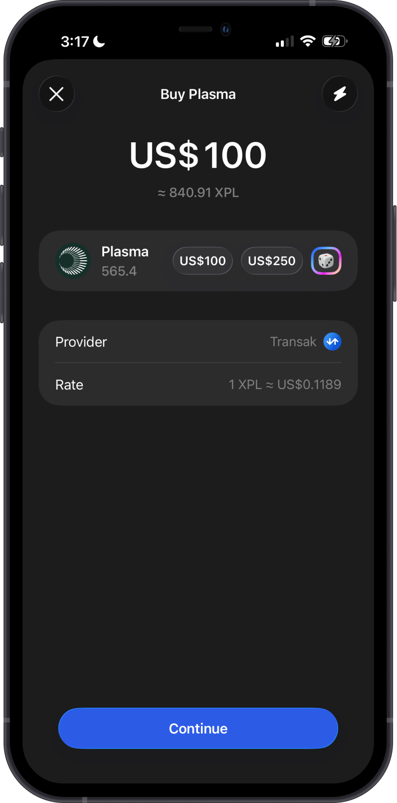 Buy Plasma on Gem Wallet