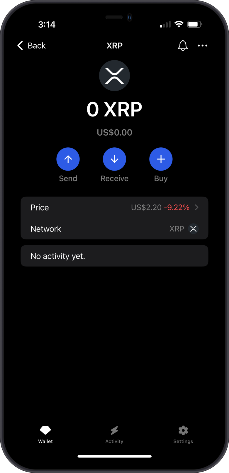 Before Sending XRP to XRP Wallet