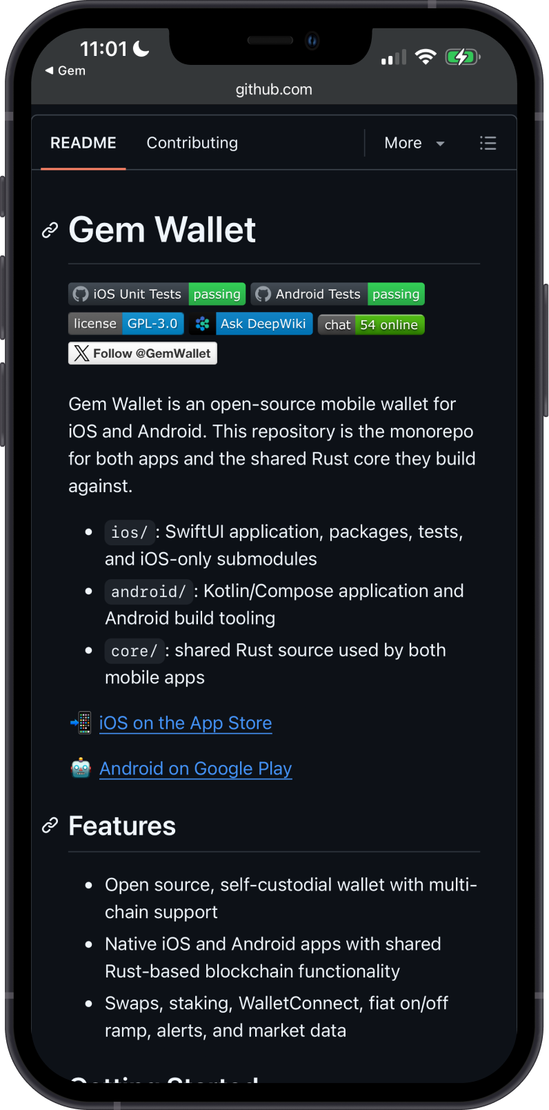 Gem Wallet Open-Source Repository